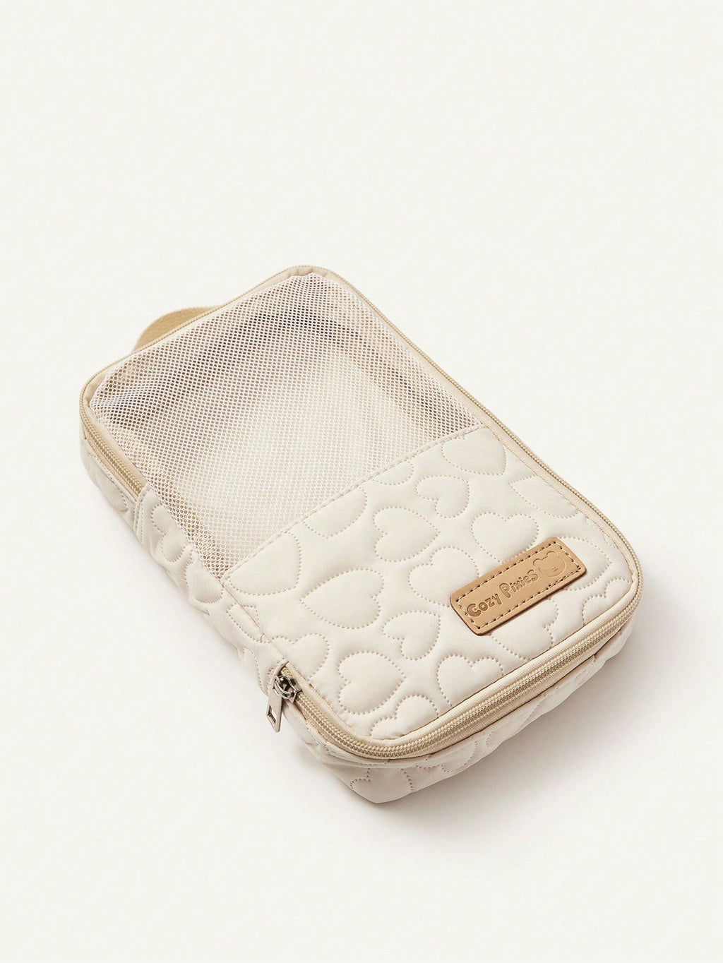 Cozy Pixies Beige Baby Diaper Bag, For Diaper And Outfit Storage, Can Be Placed In Mommy Bag Beige