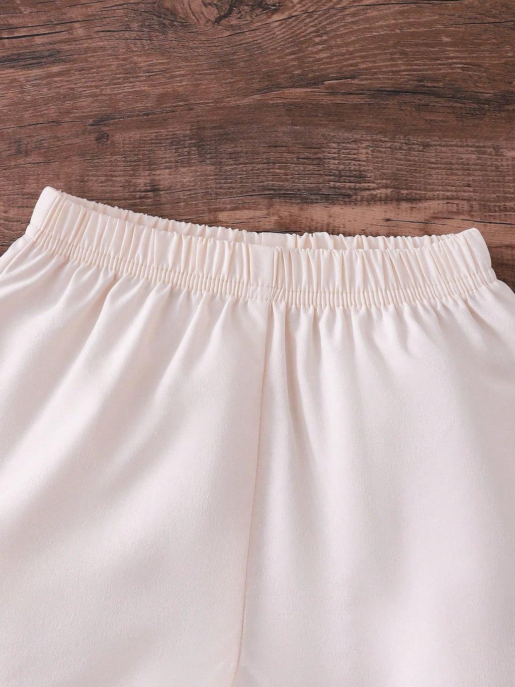 Ensemble 3 pièces débardeur multicolore et short abricot Souflis pour bébé fille