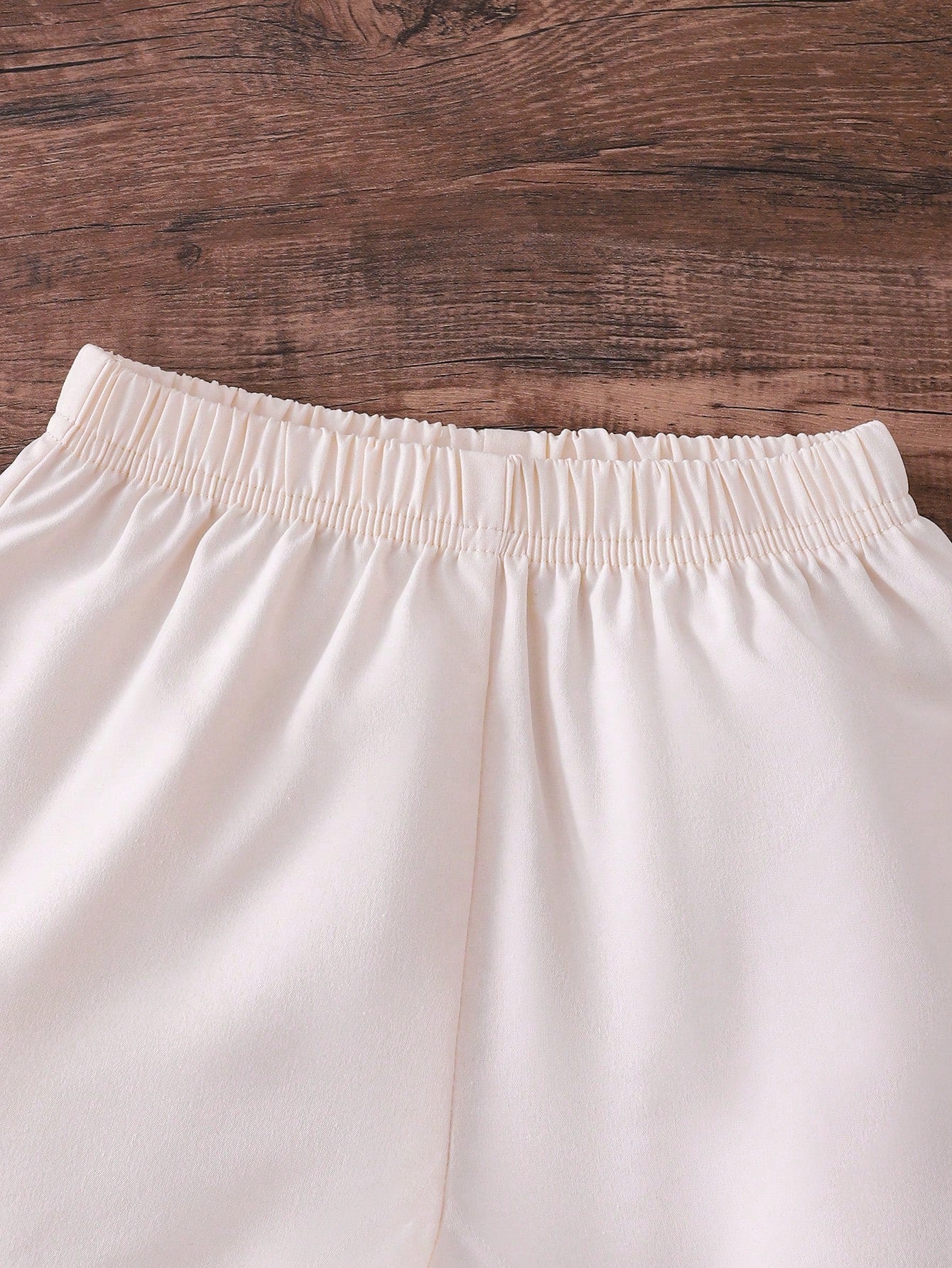 Ensemble 3 pièces débardeur multicolore et short abricot Souflis pour bébé fille