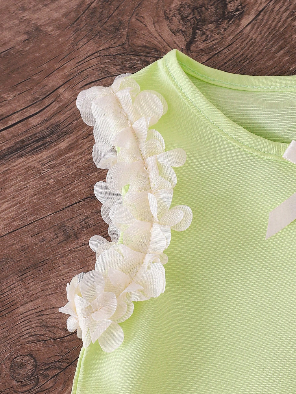 Ensemble 3 pièces débardeur multicolore et short abricot Souflis pour bébé fille