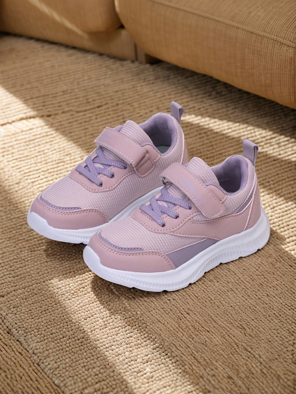 Girls' Pink Breathable Mesh Sneakers
