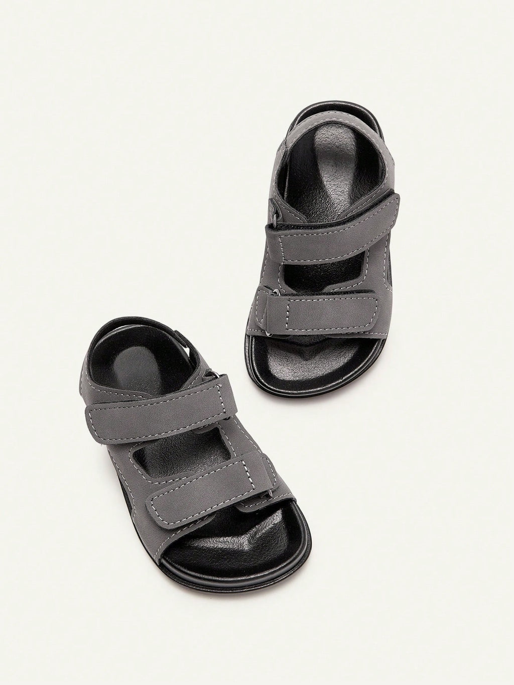 Cozy Pixies Toddler Boys' Soft-Sole Hook & Loop Summer Flat Sandals Army Green