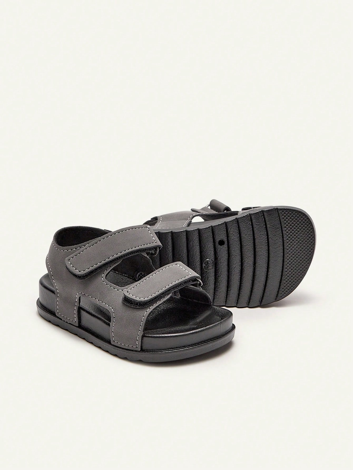 Cozy Pixies Toddler Boys' Soft-Sole Hook & Loop Summer Flat Sandals Army Green