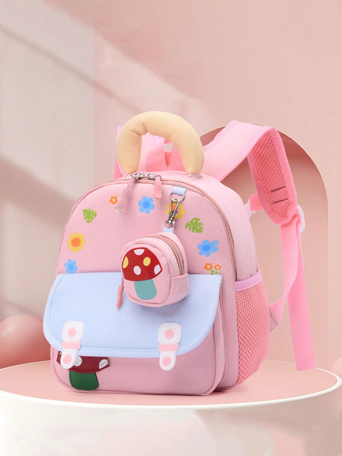 New College Style Backpack, Lightweight And Simple, Pink