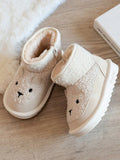 Cartoon Warm Zipper Snow Boots 1 Pair - Beige