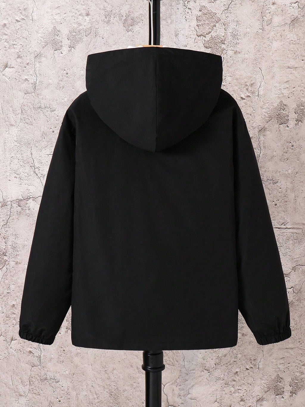 Veste Garçon Capuche Noire Imprimé Lettre