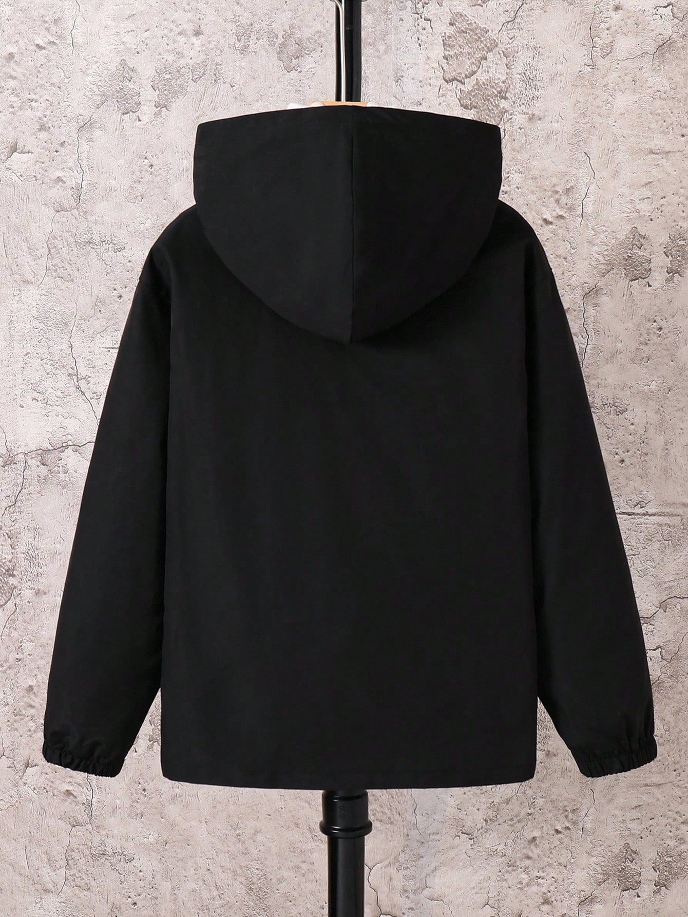 Veste Garçon Capuche Noire Imprimé Lettre