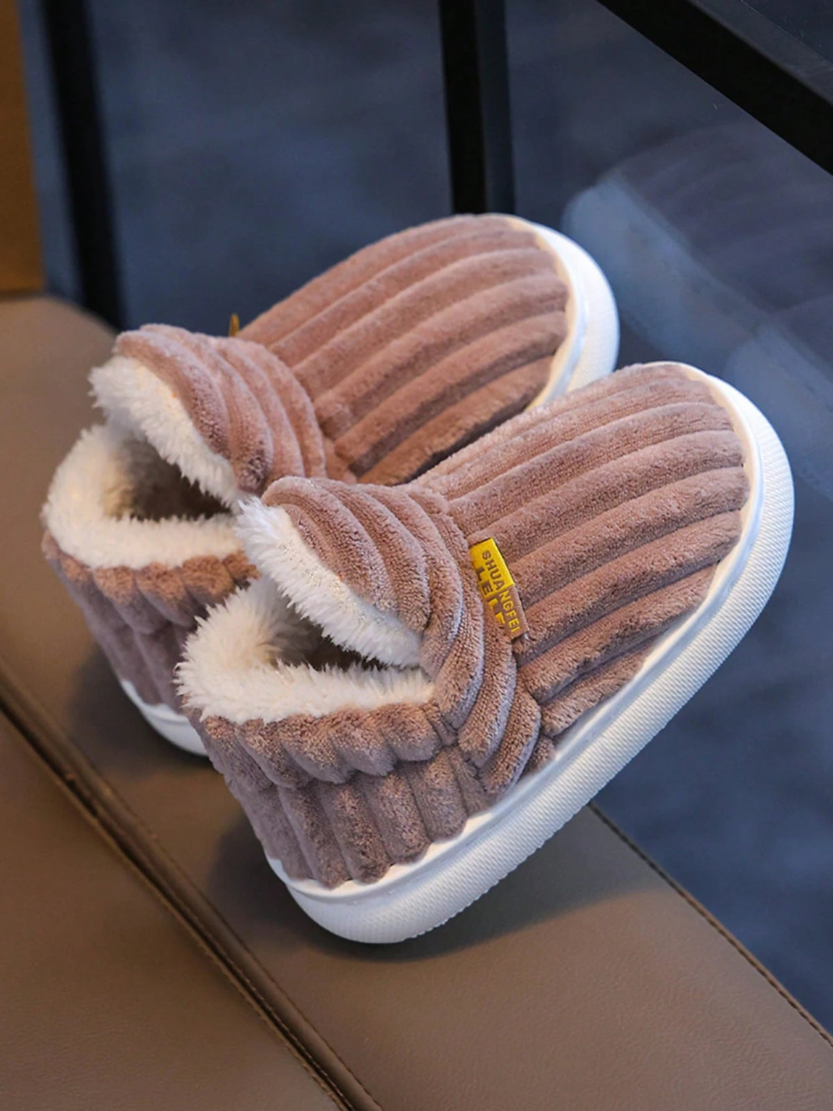 Bambinoo x Playful Pals Kids' Plush Warm Closed-Toe Slippers