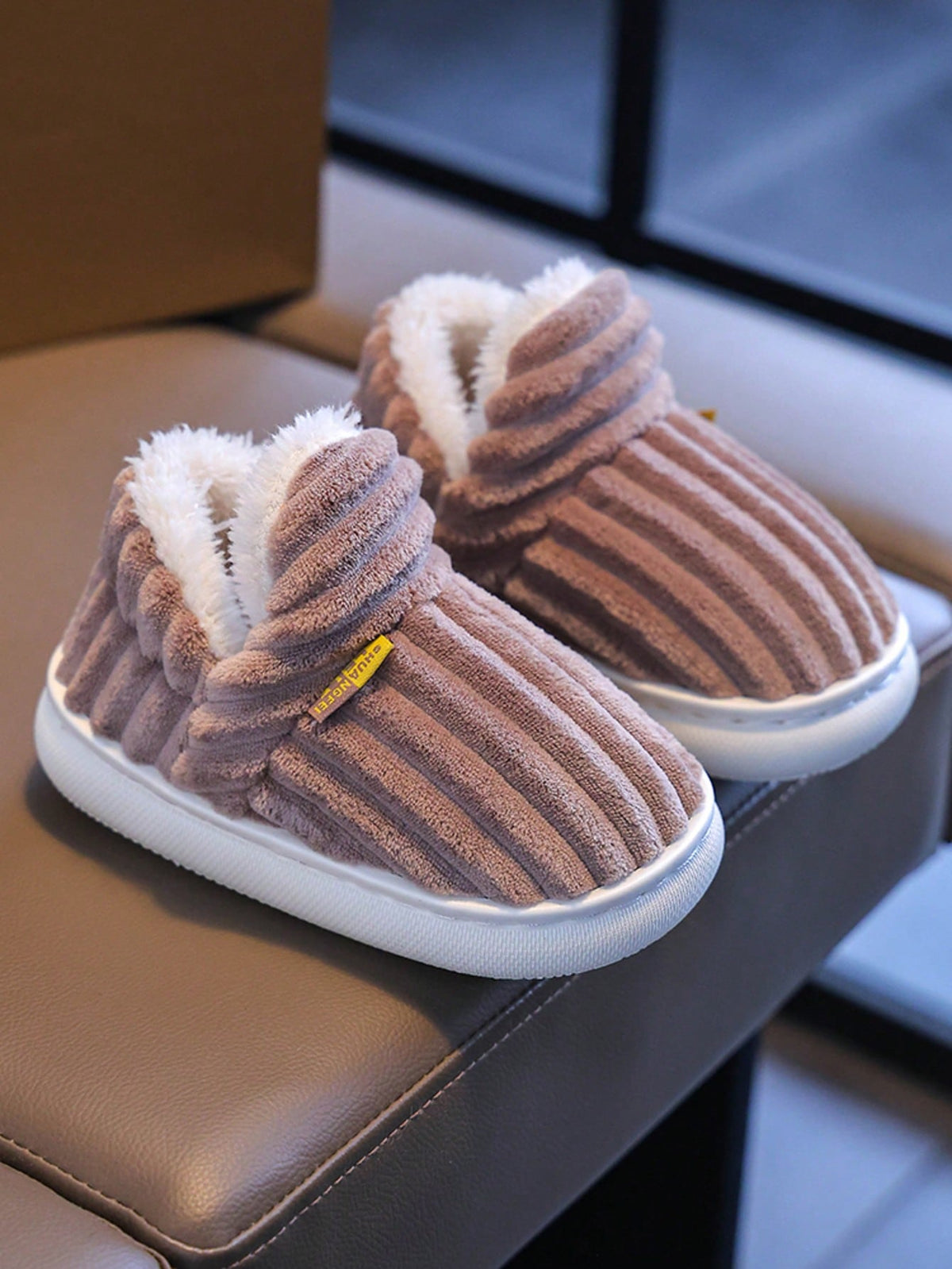 Bambinoo x Playful Pals Kids' Plush Warm Closed-Toe Slippers