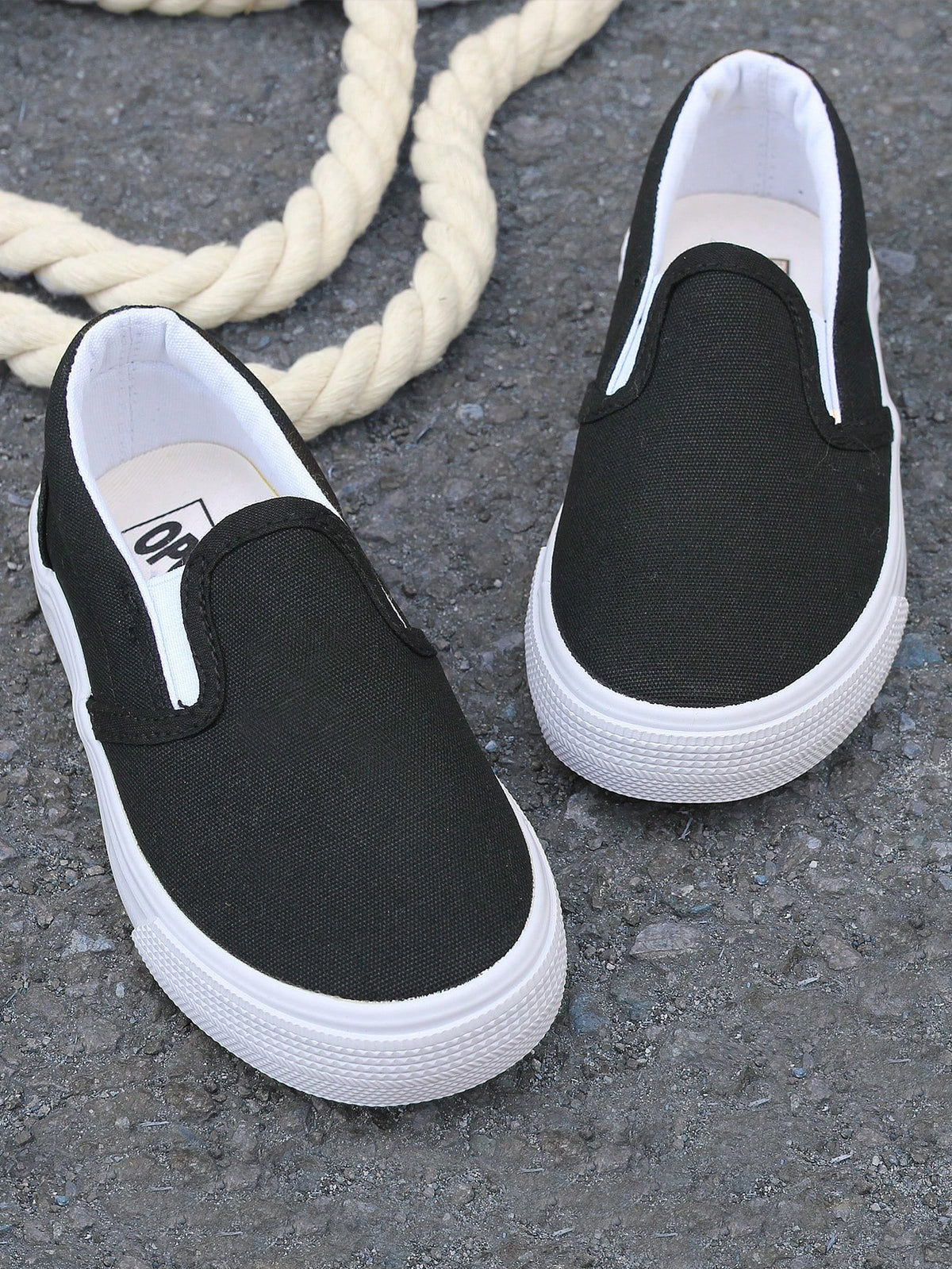 Bambinoo x OPOEE Chaussures basses classiques en toile pour enfants Playful Pals