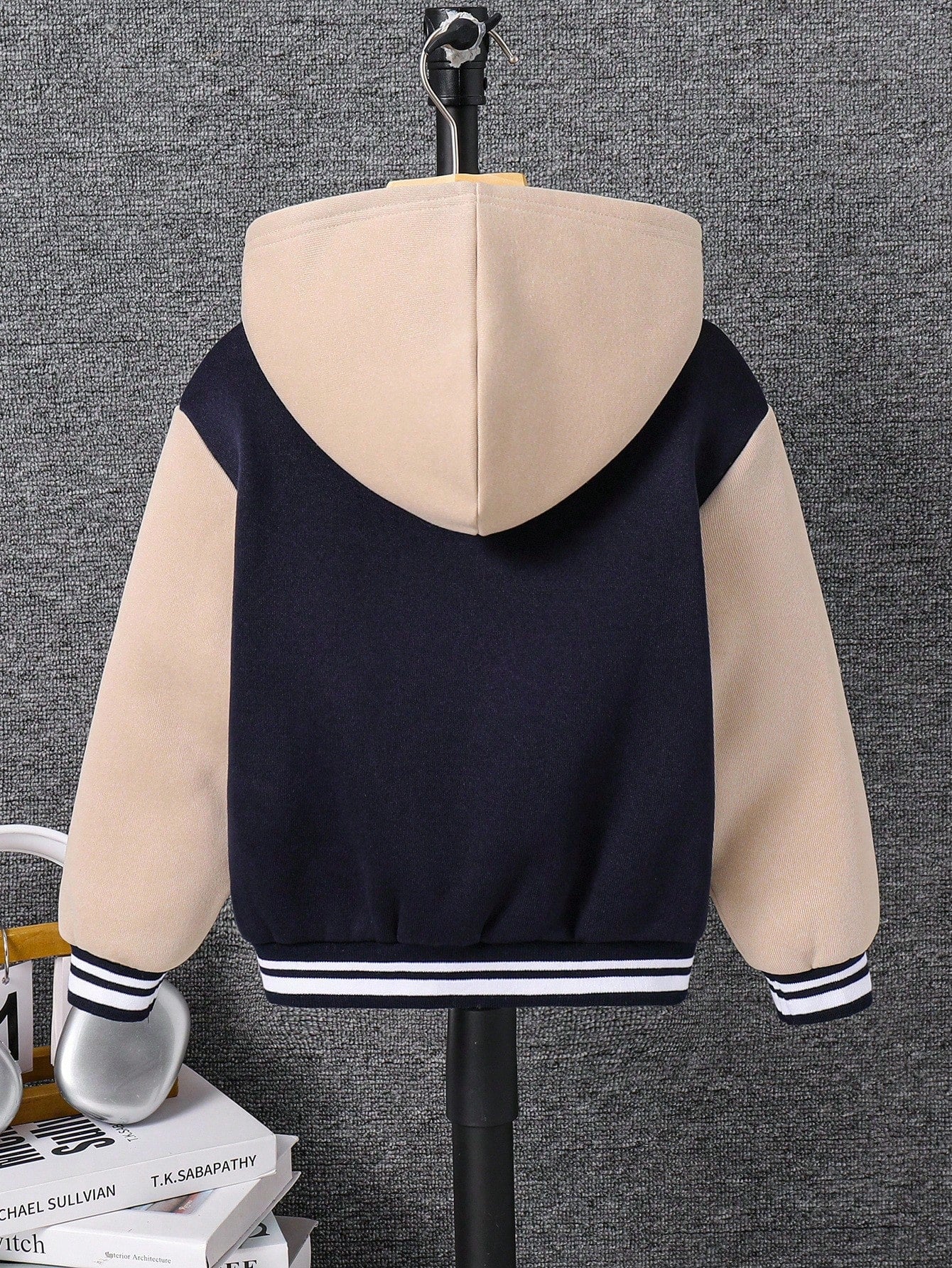 Boys' Patchwork Color Block Hooded Jacket