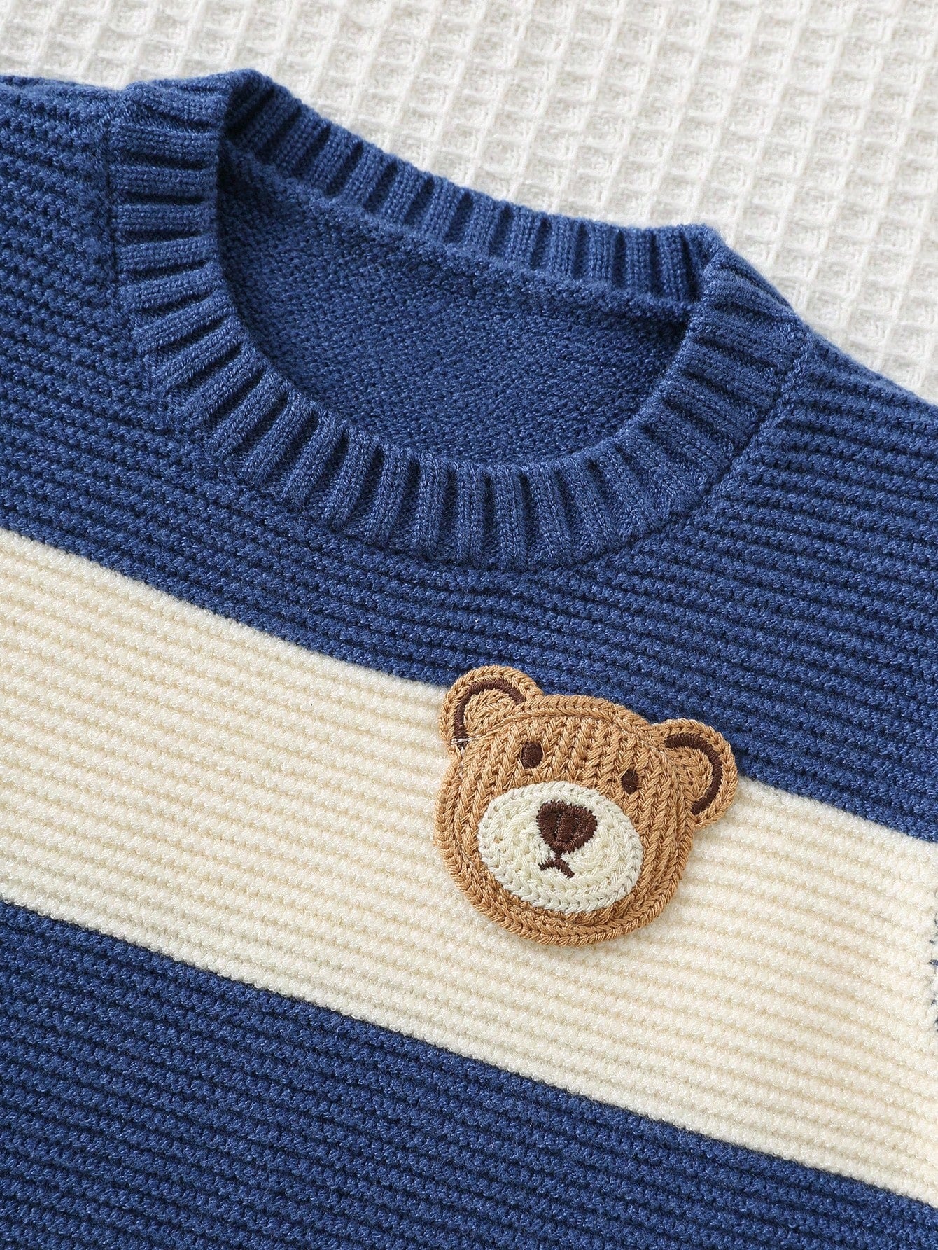 Cozy Pixies Pull Rayé en Maille Ours Bébé Garçon Multicolore