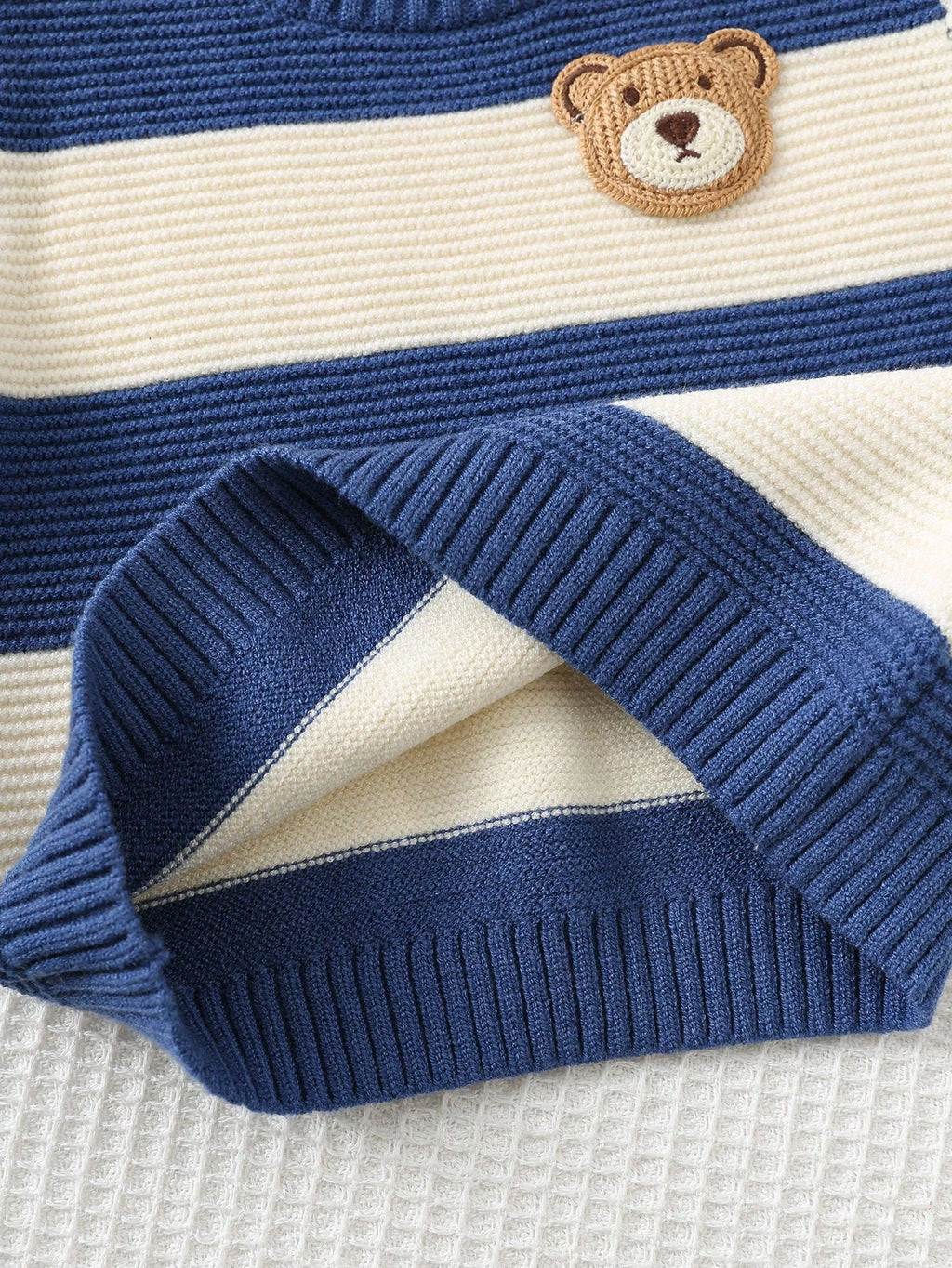 Cozy Pixies Pull Rayé en Maille Ours Bébé Garçon Multicolore