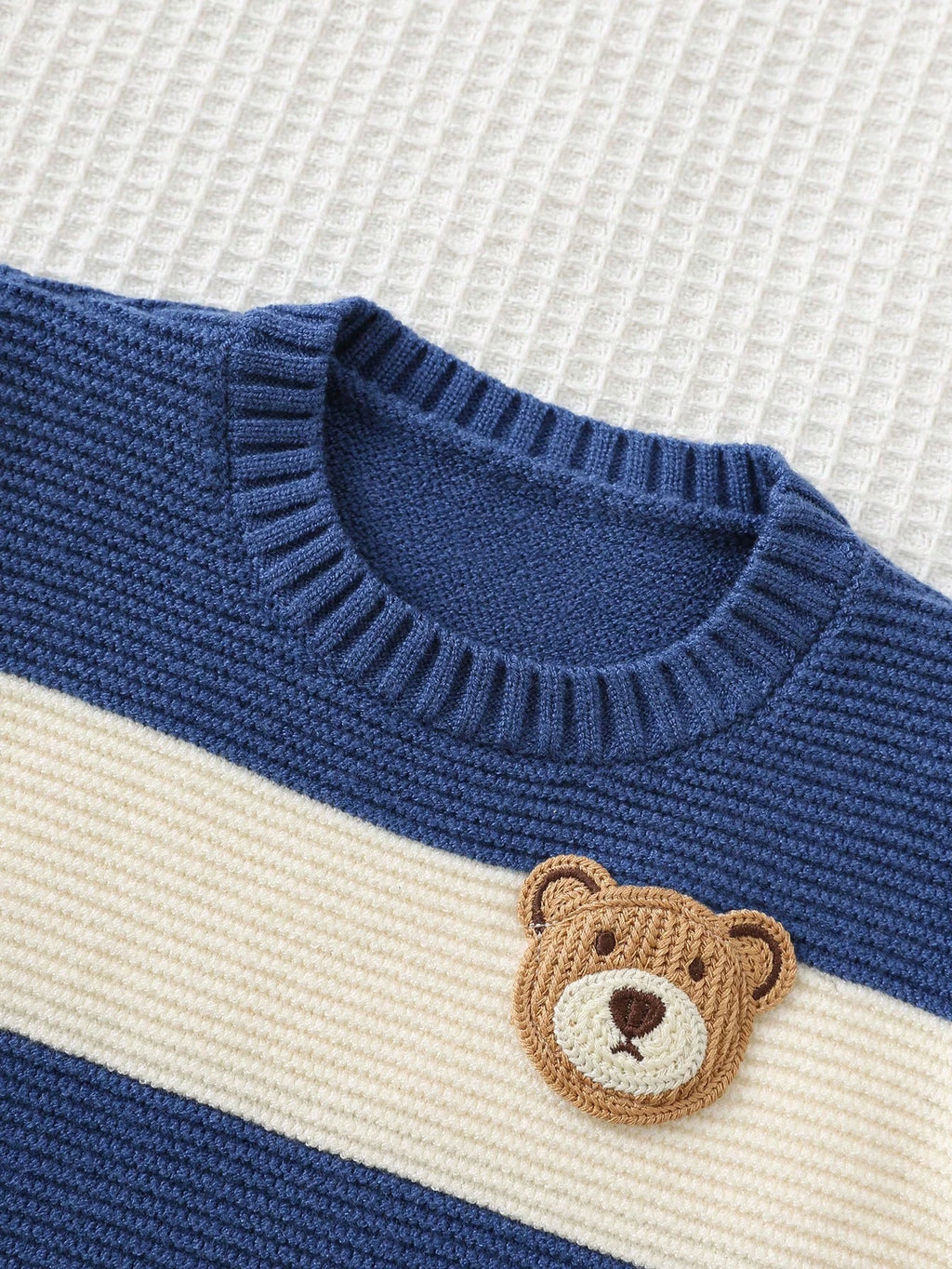 Cozy Pixies Pull Rayé en Maille Ours Bébé Garçon Multicolore