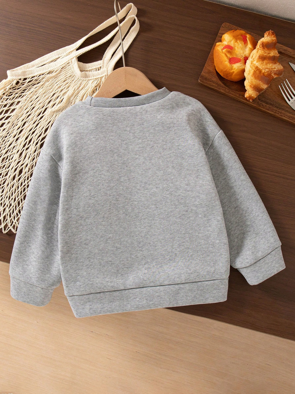 Girls' Flower Decor Fleece Sweatshirt