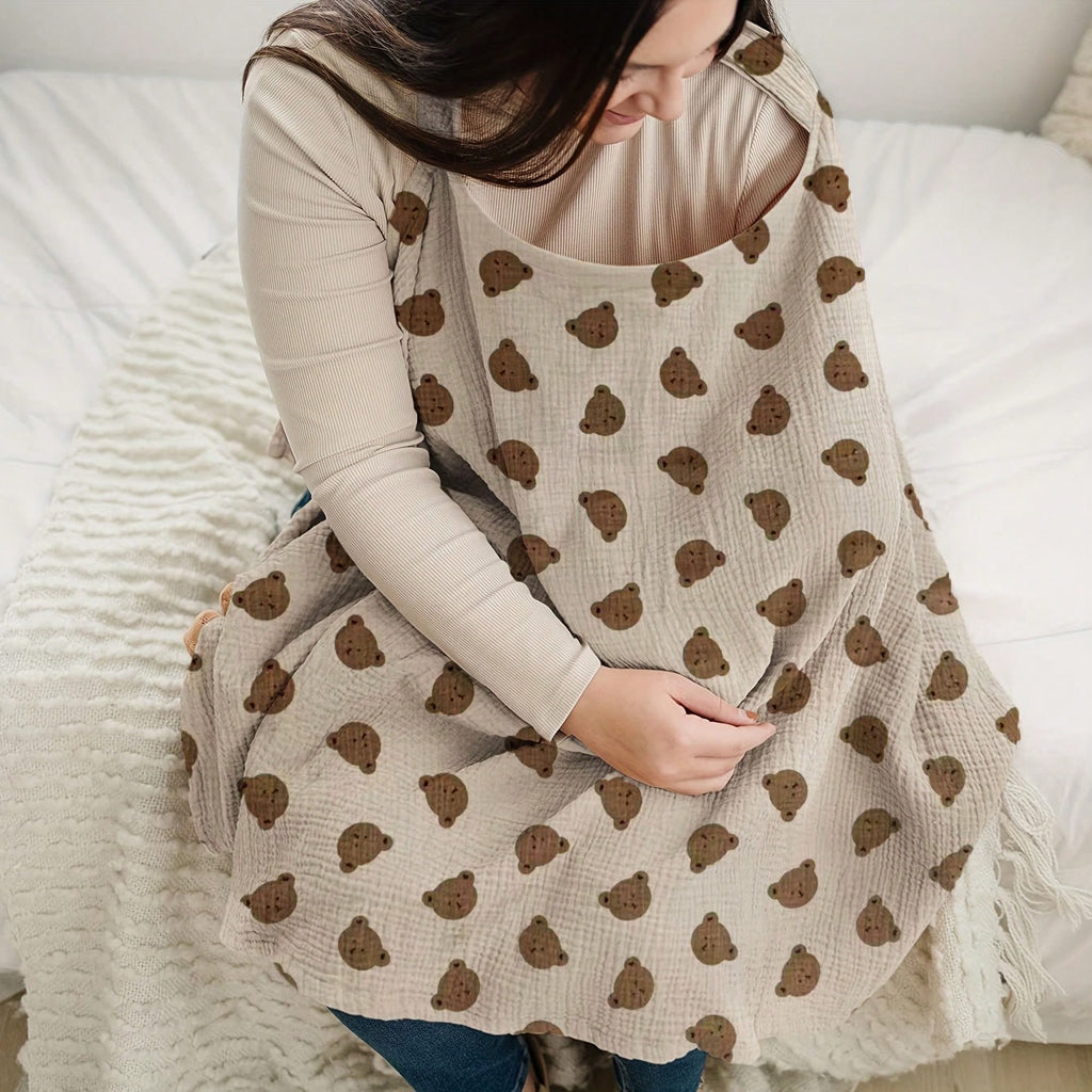 100% Woven Fabric Printed Nursing Cover & Car Seat Canopy for New Moms