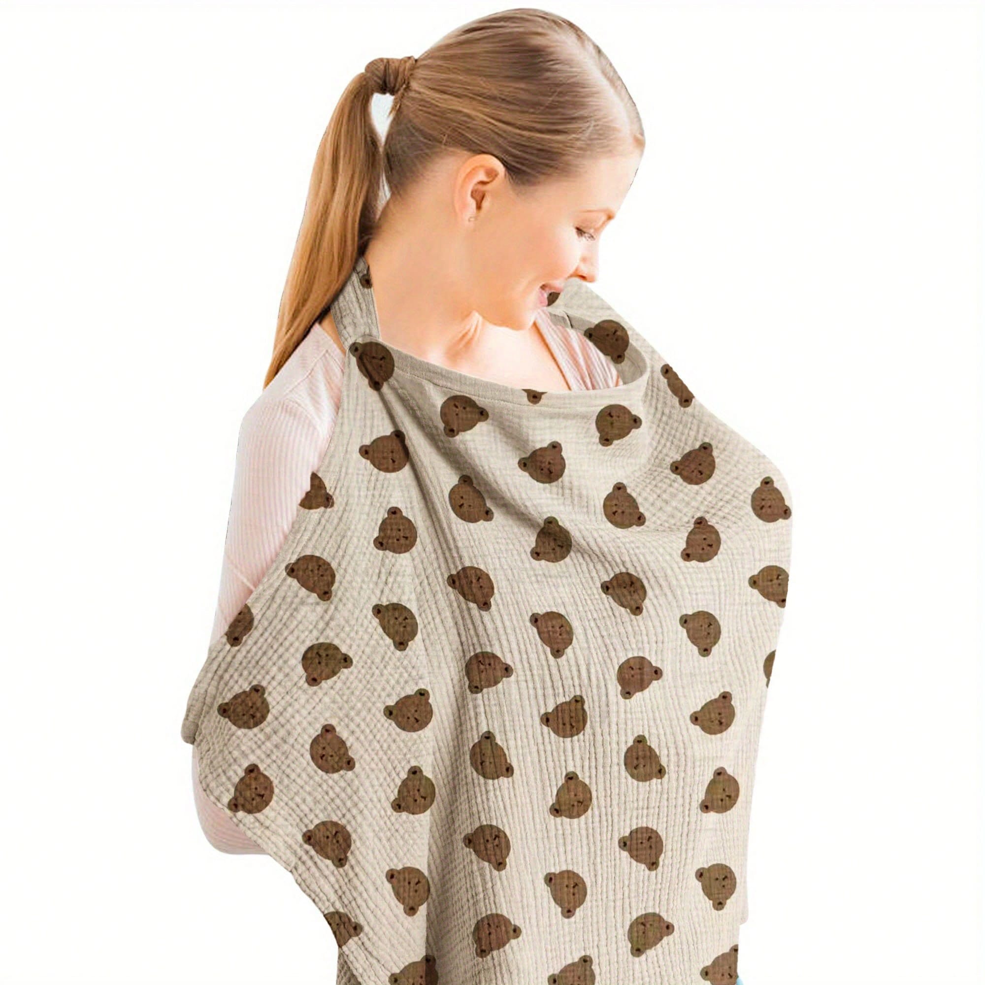 100% Woven Fabric Printed Nursing Cover & Car Seat Canopy for New Moms