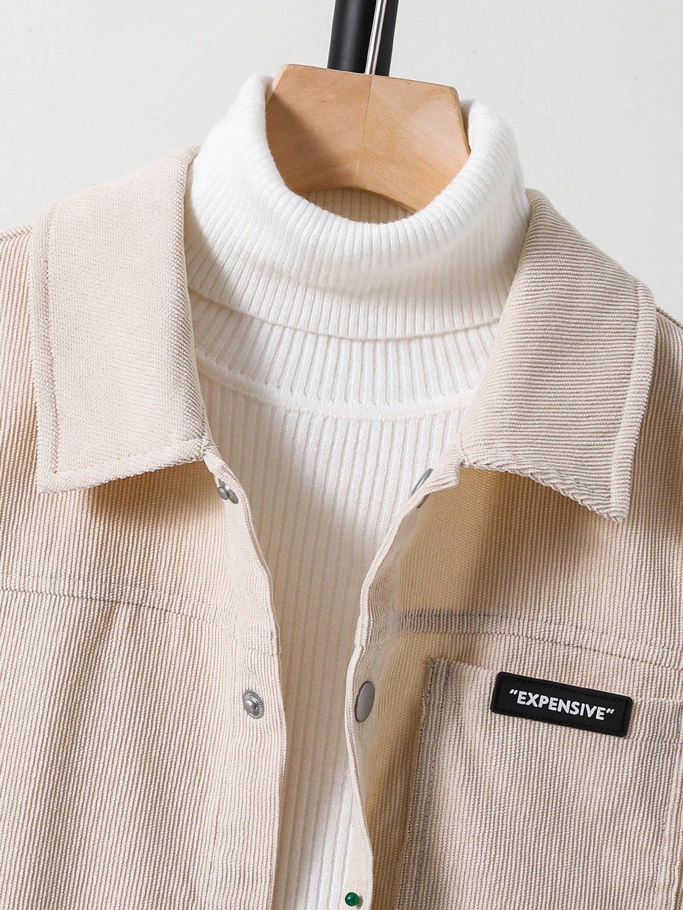 Veste Cardigan Garçon Beige Velours