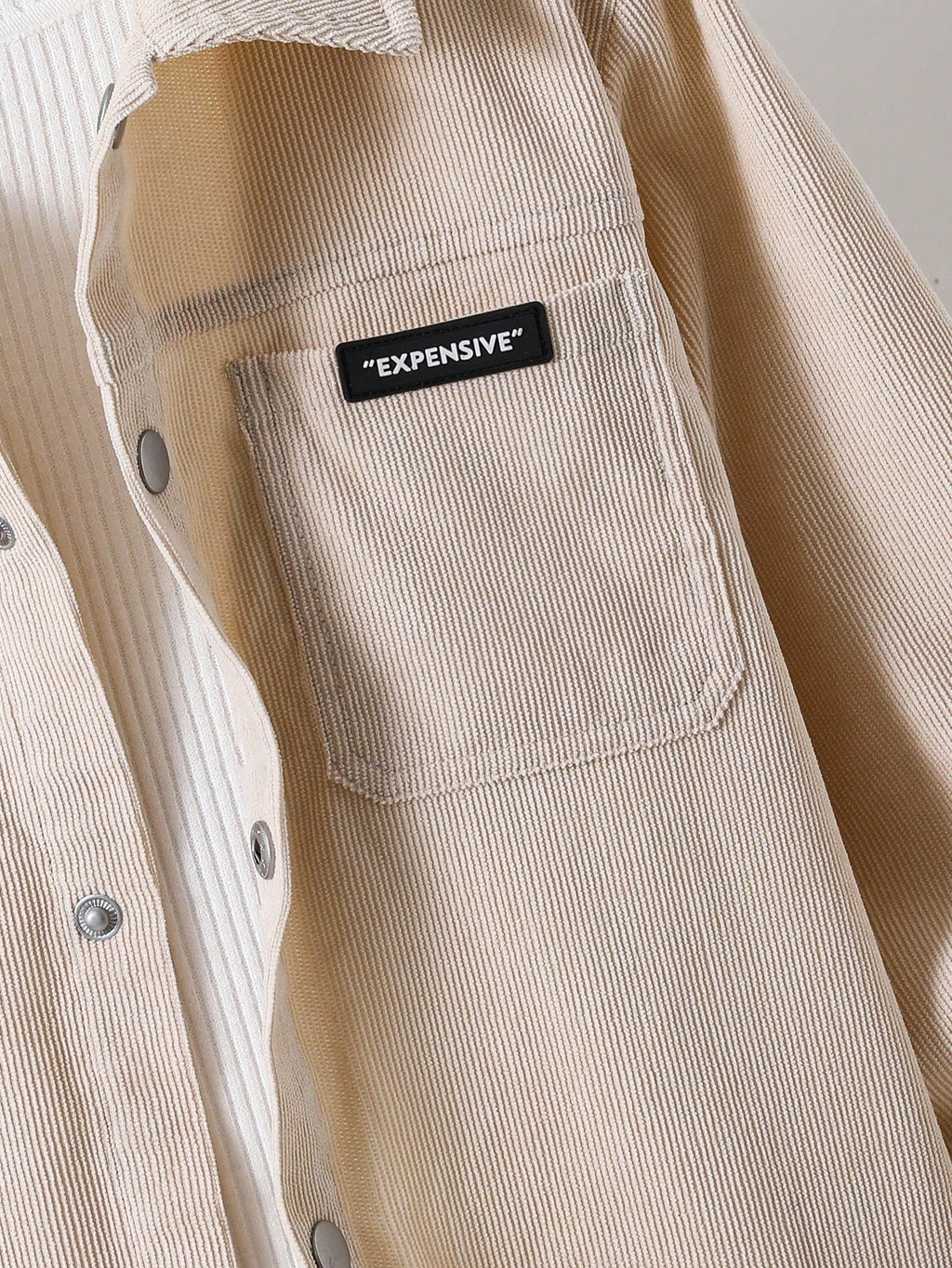 Veste Cardigan Garçon Beige Velours