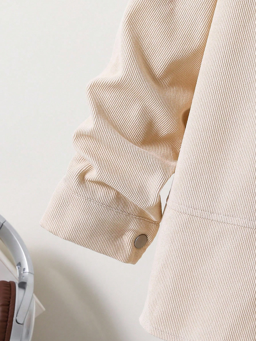 Veste Cardigan Garçon Beige Velours