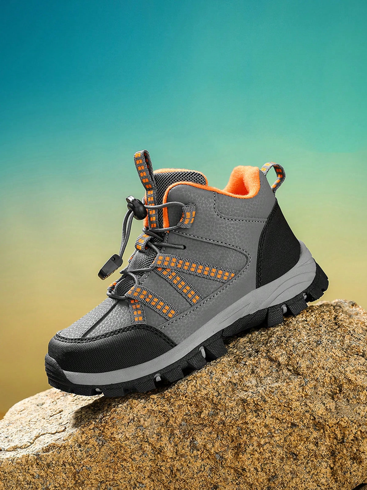Bottes de randonnée montantes, chaudes et antidérapantes pour garçon