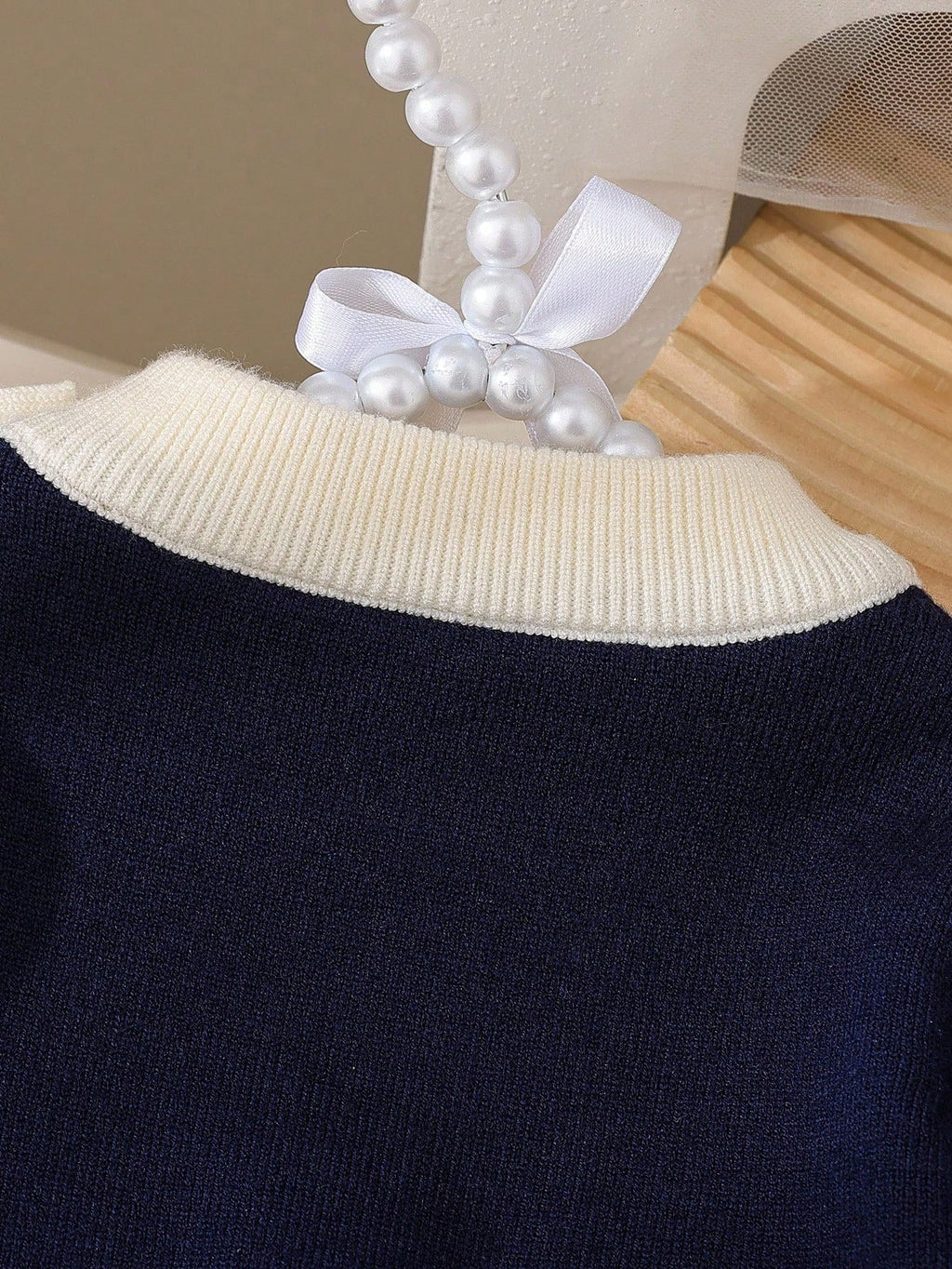 Baby Girls' Navy & White Bow & Ruffle Sweater & Skirt Set