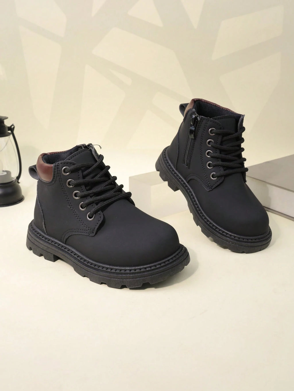 Boys' British Style Suede Ankle Boots