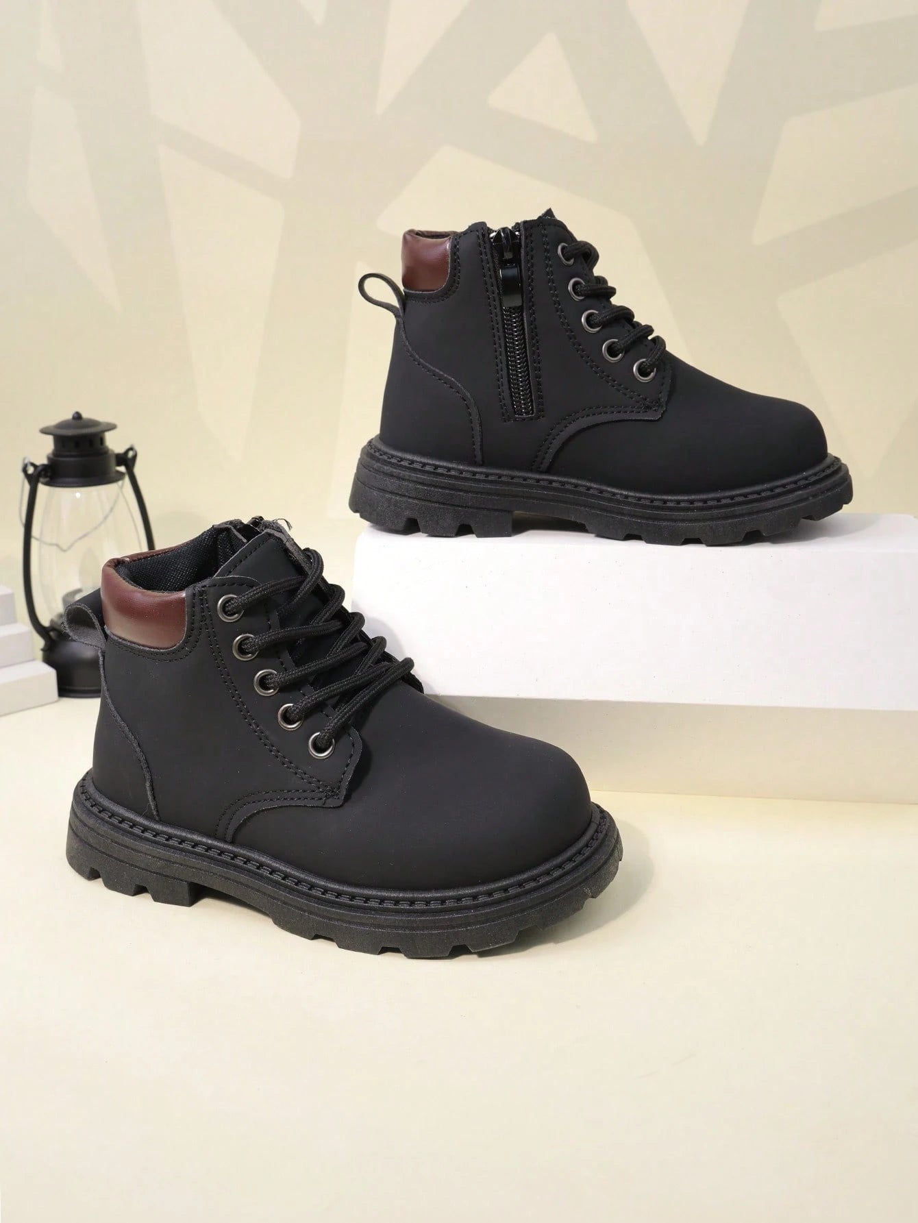 Boys' British Style Suede Ankle Boots