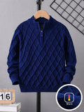 Boys' Argyle Half-Zip Pullover Sweater