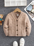 Cardigan Garçon Boutoné Uni Vintage