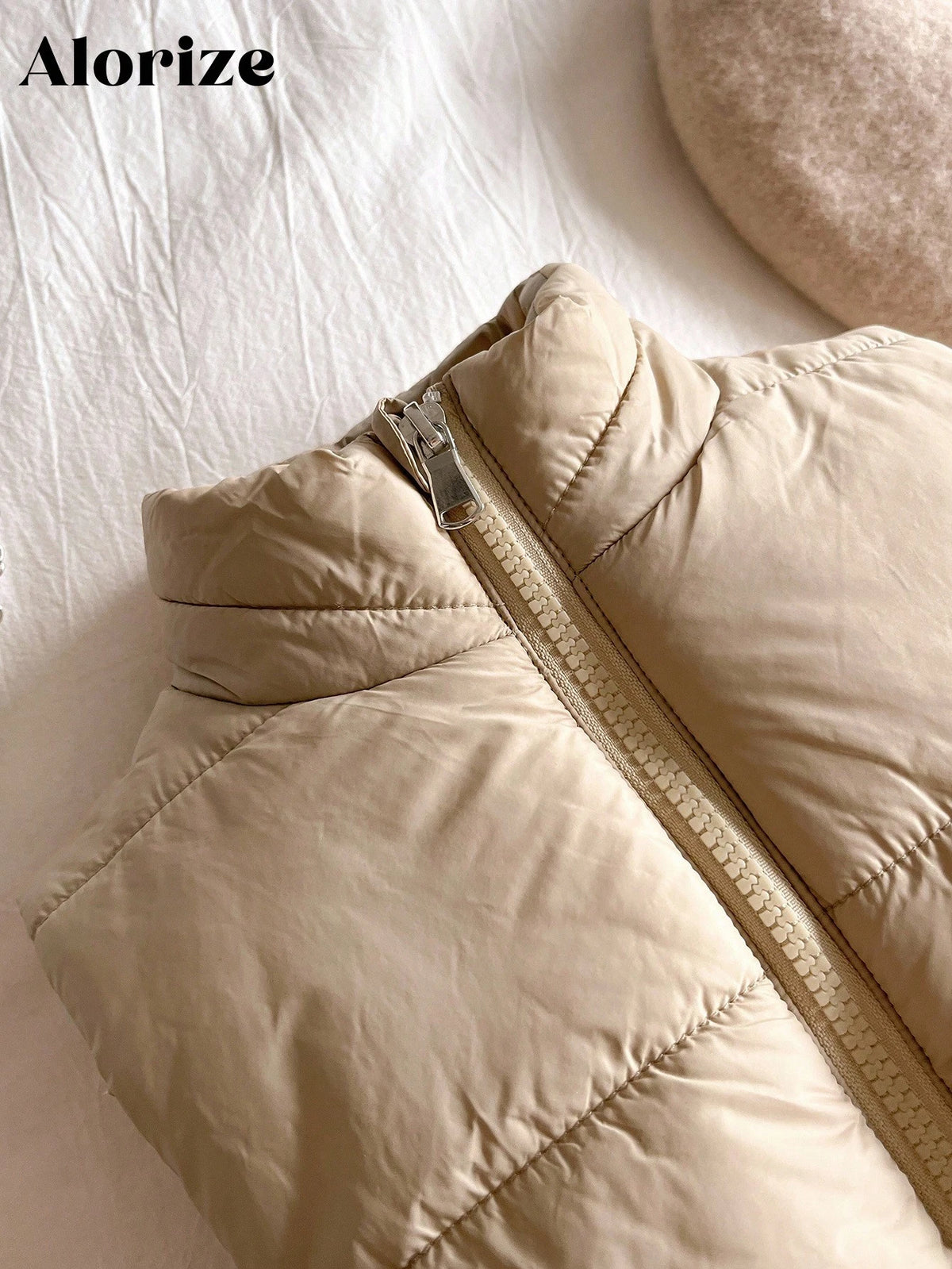 Tween Girl Zip Up Cinched Waist Puffer Vest