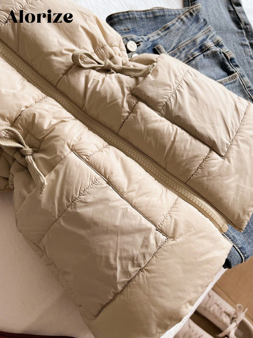 Tween Girl Zip Up Cinched Waist Puffer Vest