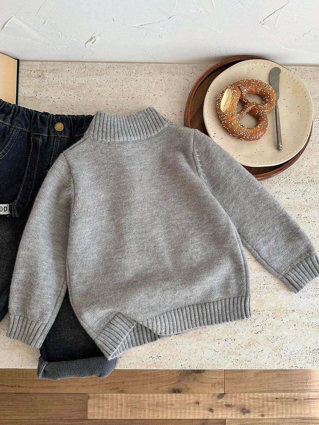 Cardigan Garçon Zippé Broderie Cheval
