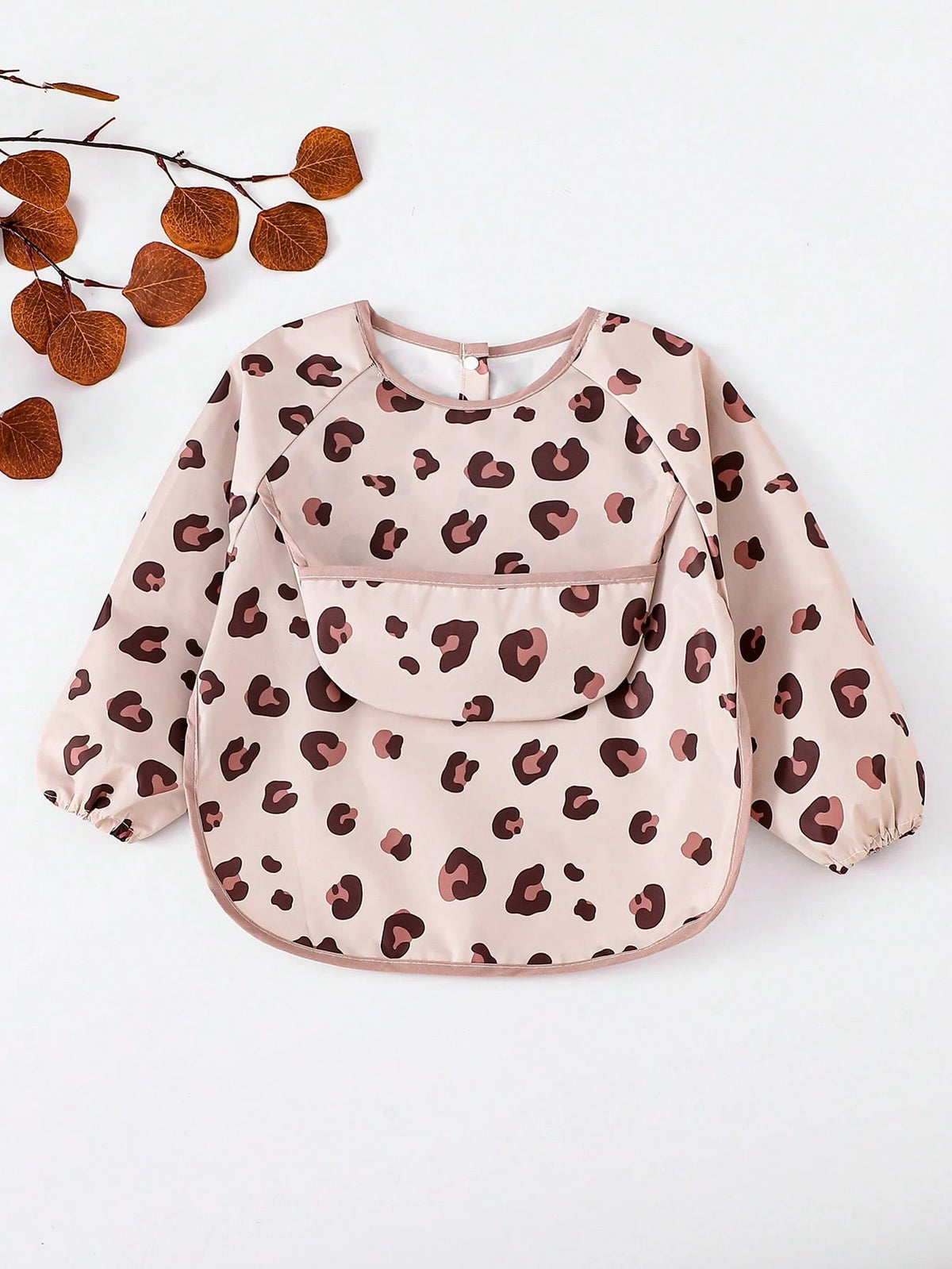Dinosaur Pattern Baby Long Sleeve Bib Multicolor