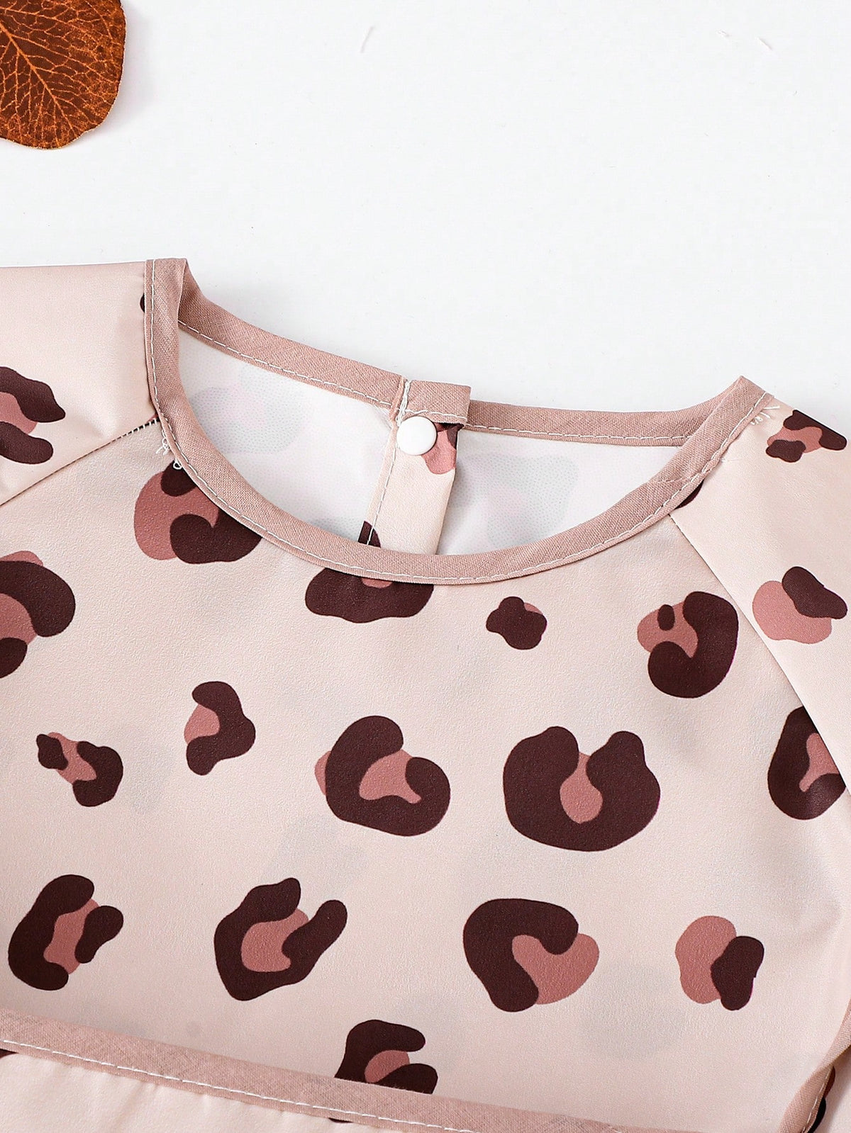 Dinosaur Pattern Baby Long Sleeve Bib Multicolor