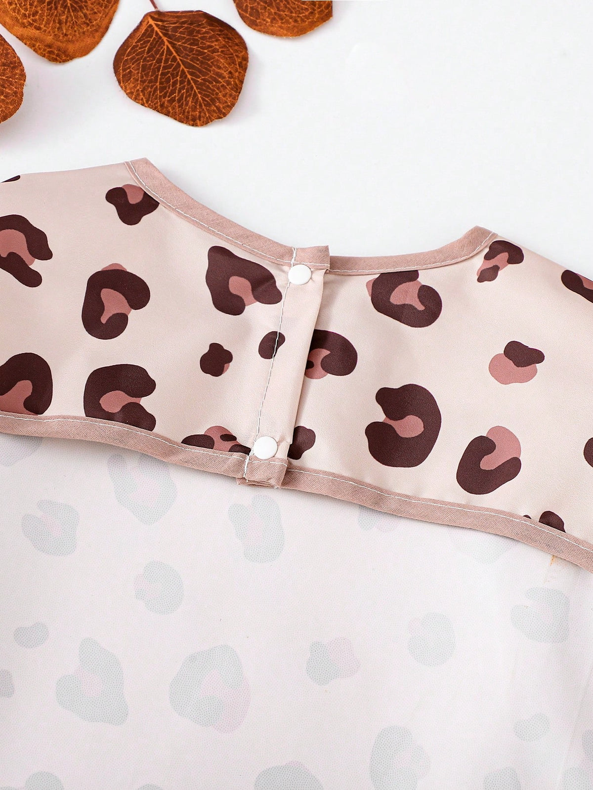 Dinosaur Pattern Baby Long Sleeve Bib Multicolor