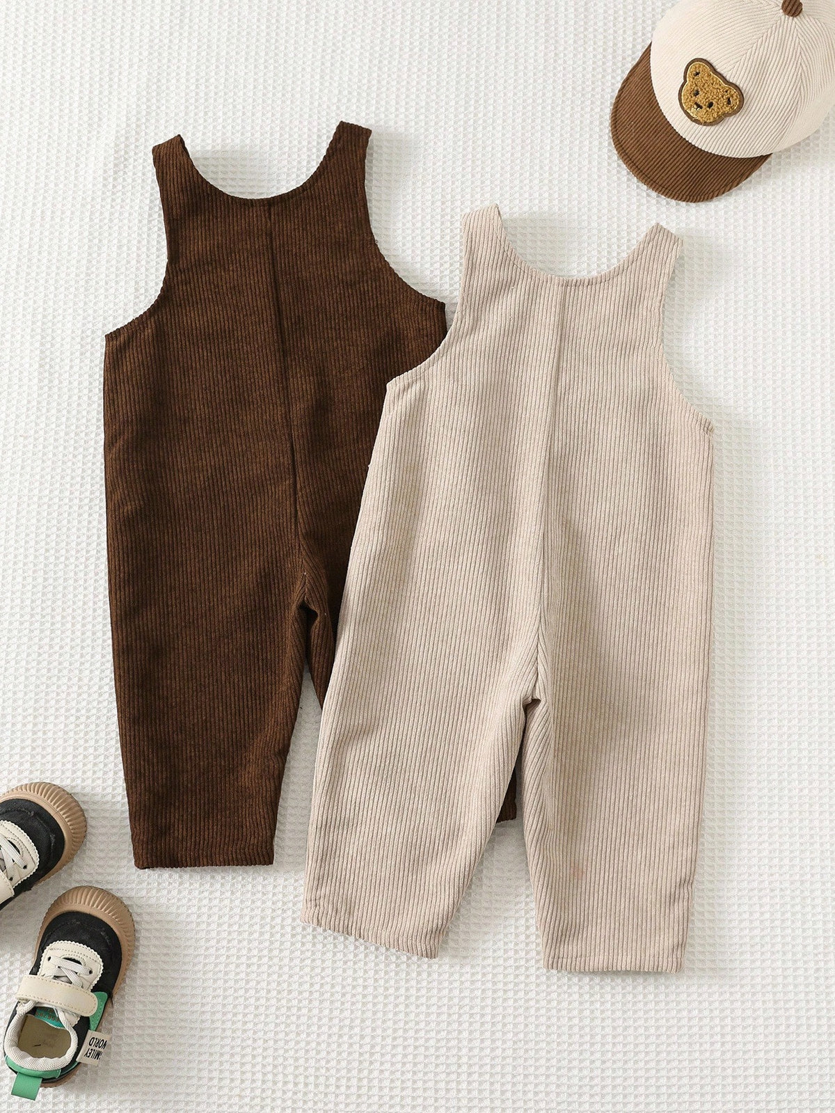 Baby Boy Thermal Corduroy Overalls 2-Piece Set Multicolor