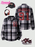Girls' Plaid Shirt Jacket