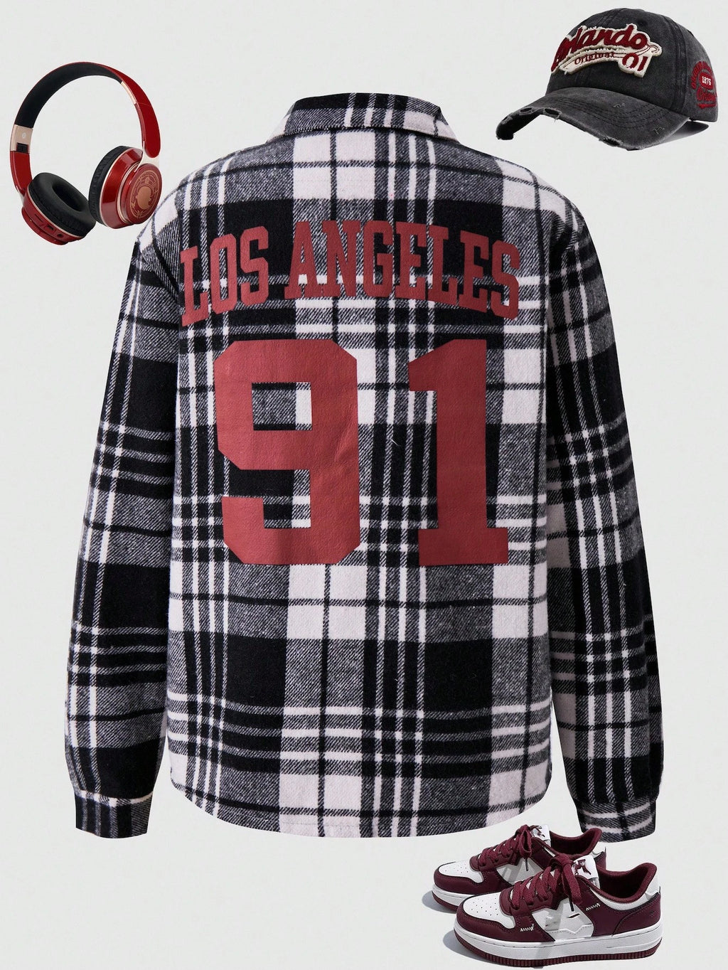 Girls' Plaid Shirt Jacket