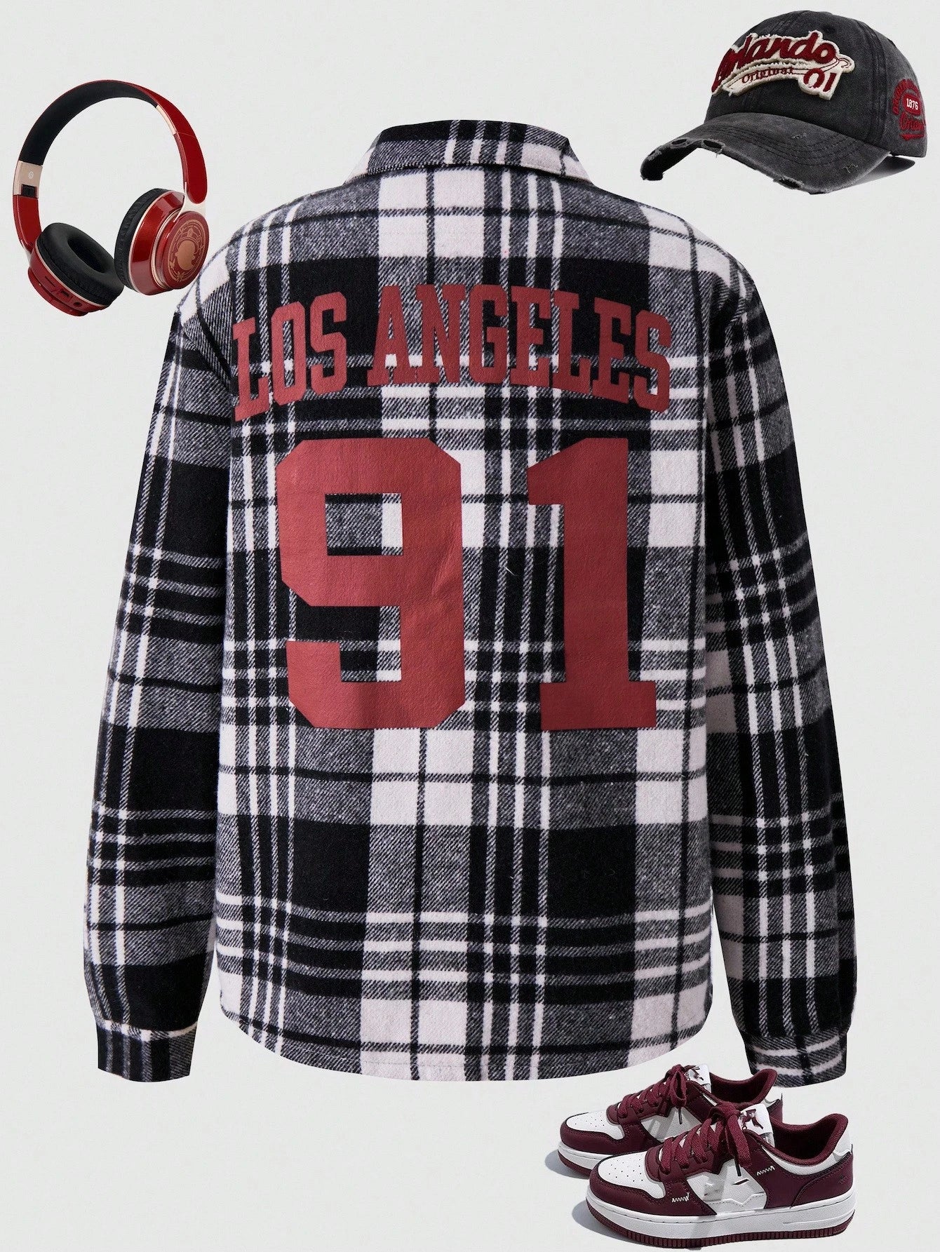 Girls' Plaid Shirt Jacket