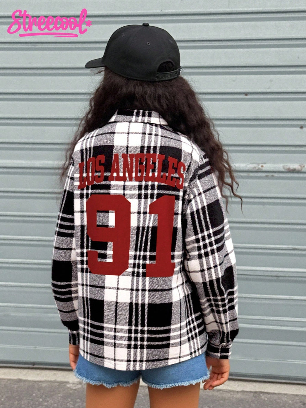 Girls' Plaid Shirt Jacket