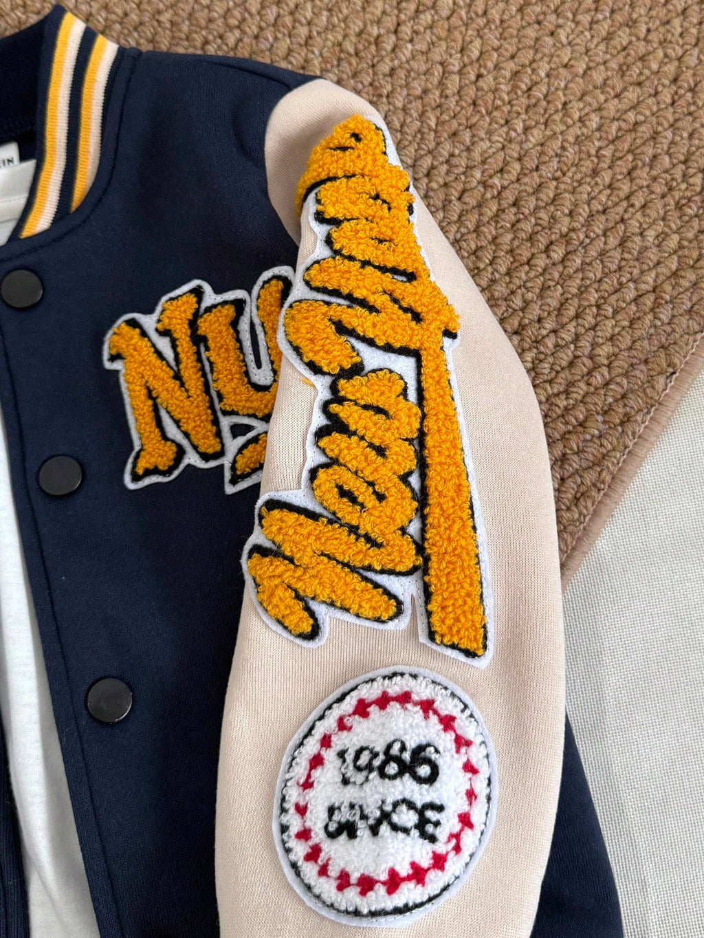 Bambinoo x Playful Pals Boys' Collegiate Baseball Jacket & Pants Set