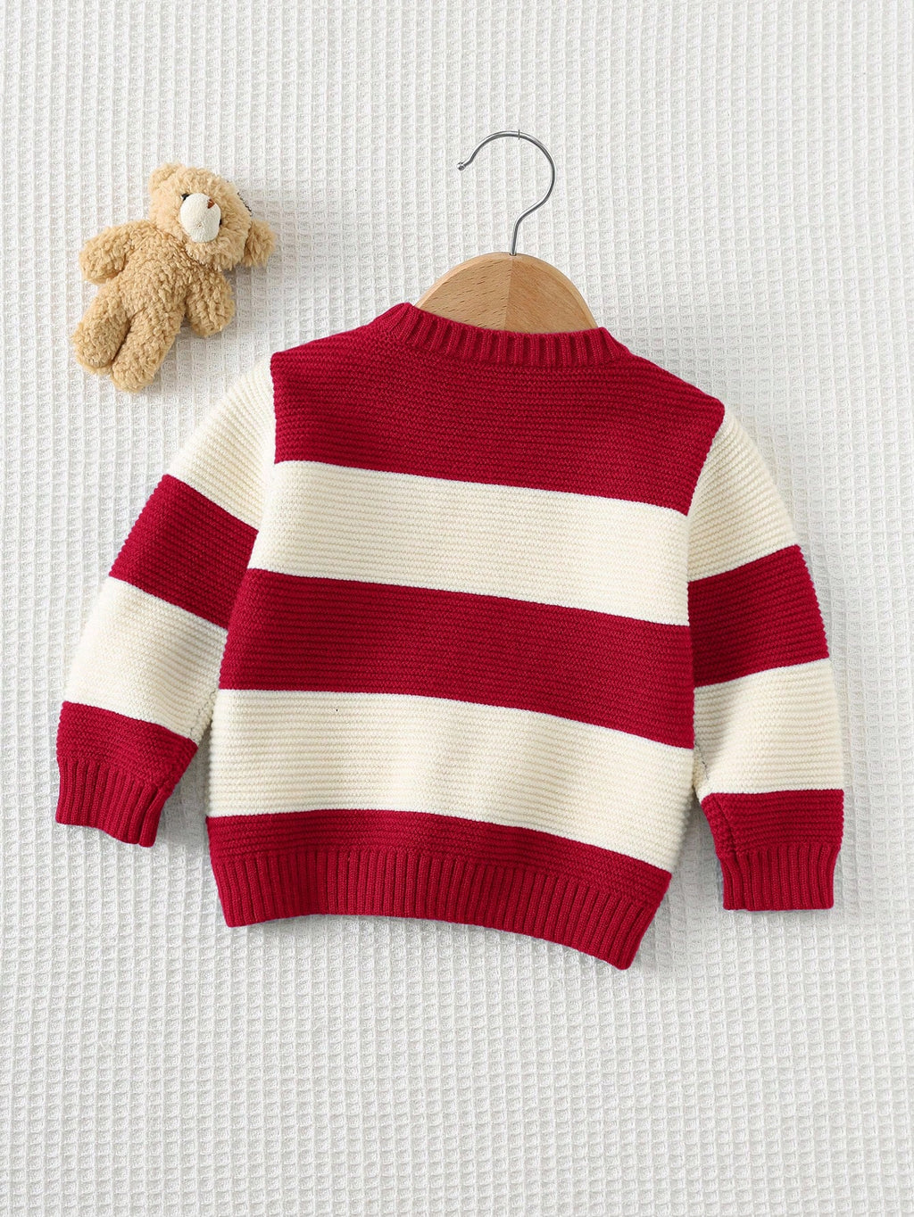 Pull en tricot rayé motif ours pour bébé garçon Cozy Pixies