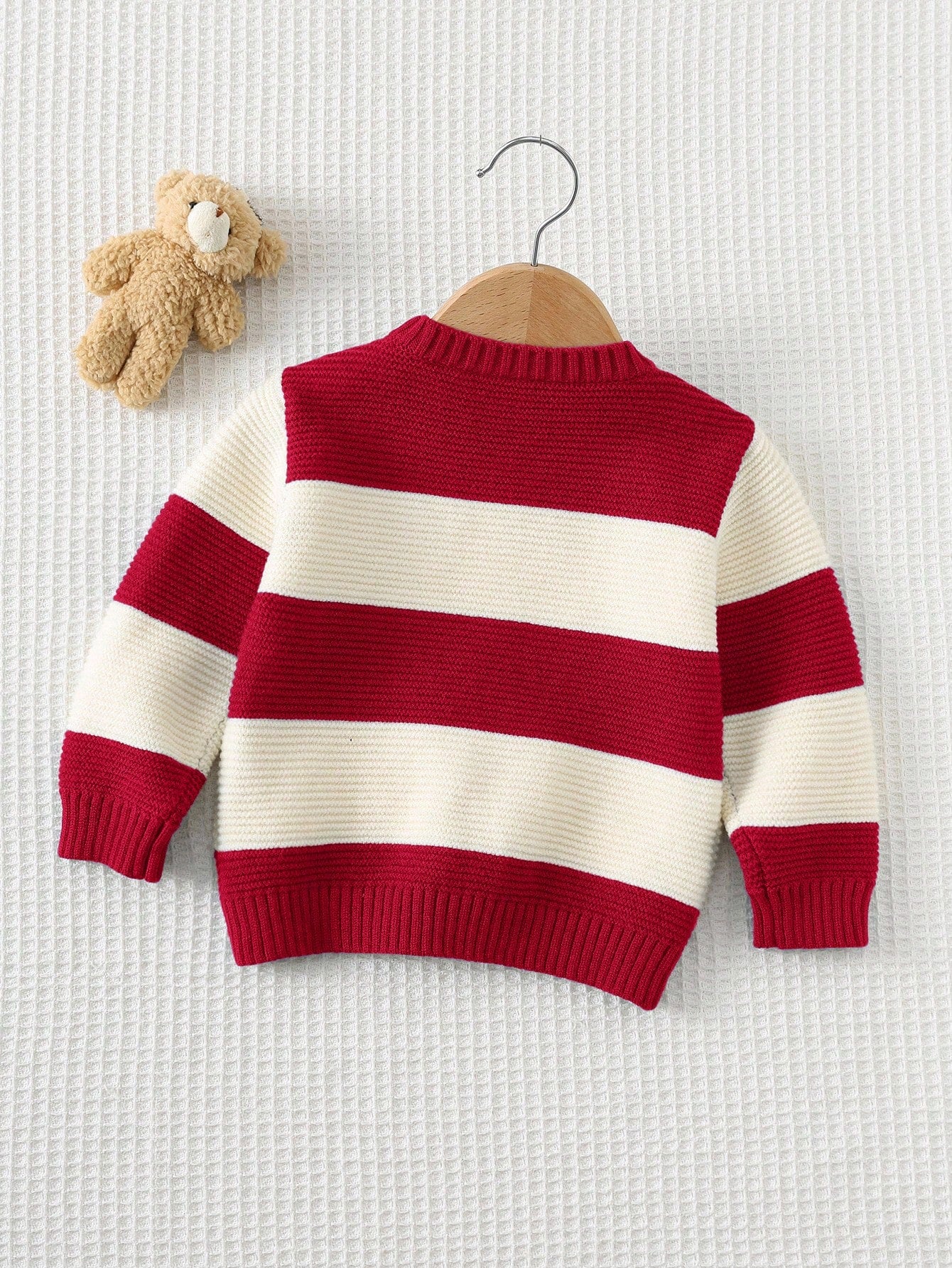 Pull en tricot rayé motif ours pour bébé garçon Cozy Pixies