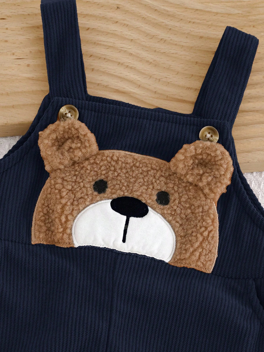 Cozy Pixies Baby Boy Cartoon Bear Bib Overall Jumpsuit (Autumn/Winter)