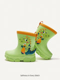 Bottes de pluie souples en caoutchouc pour petit garçon motif dinosaure mignon