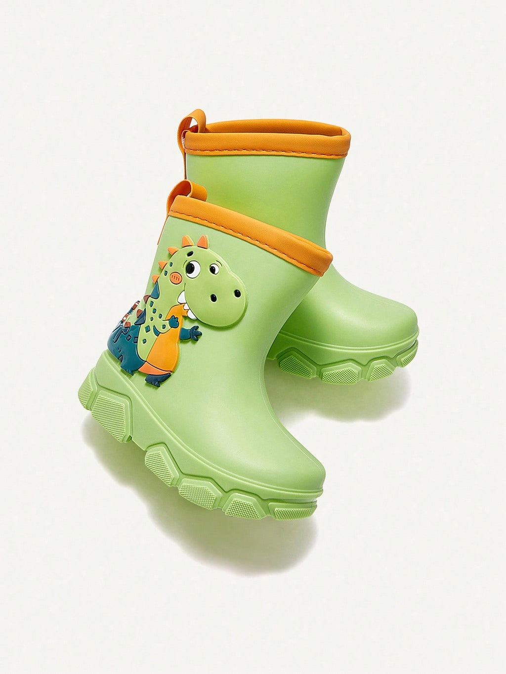 Bottes de pluie souples en caoutchouc pour petit garçon motif dinosaure mignon