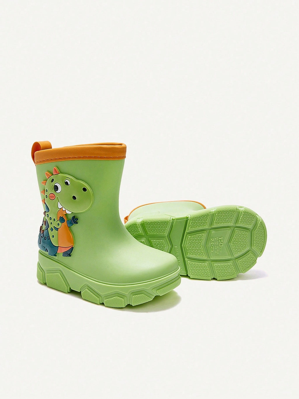 Bottes de pluie souples en caoutchouc pour petit garçon motif dinosaure mignon