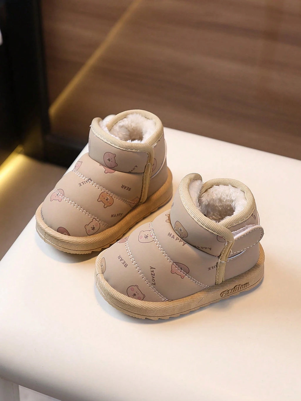 Kids' Patterned Hook-and-Loop Low-Top Flat Shoes