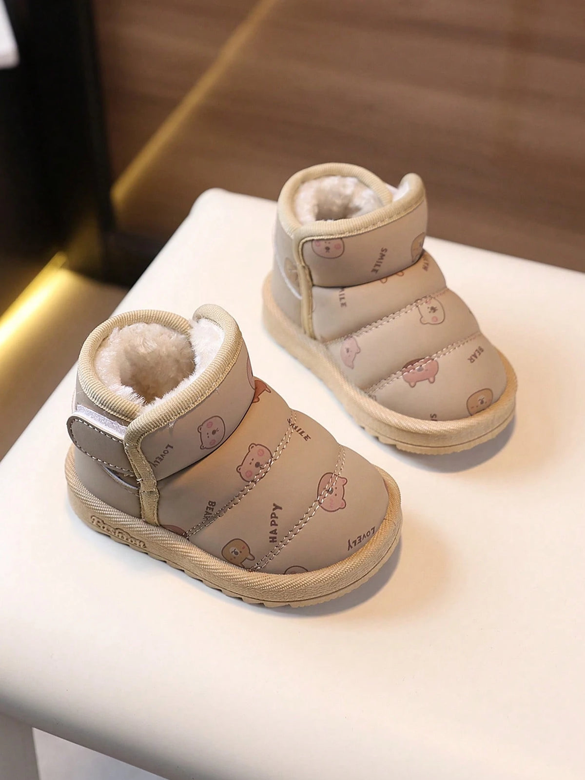 Kids' Patterned Hook-and-Loop Low-Top Flat Shoes